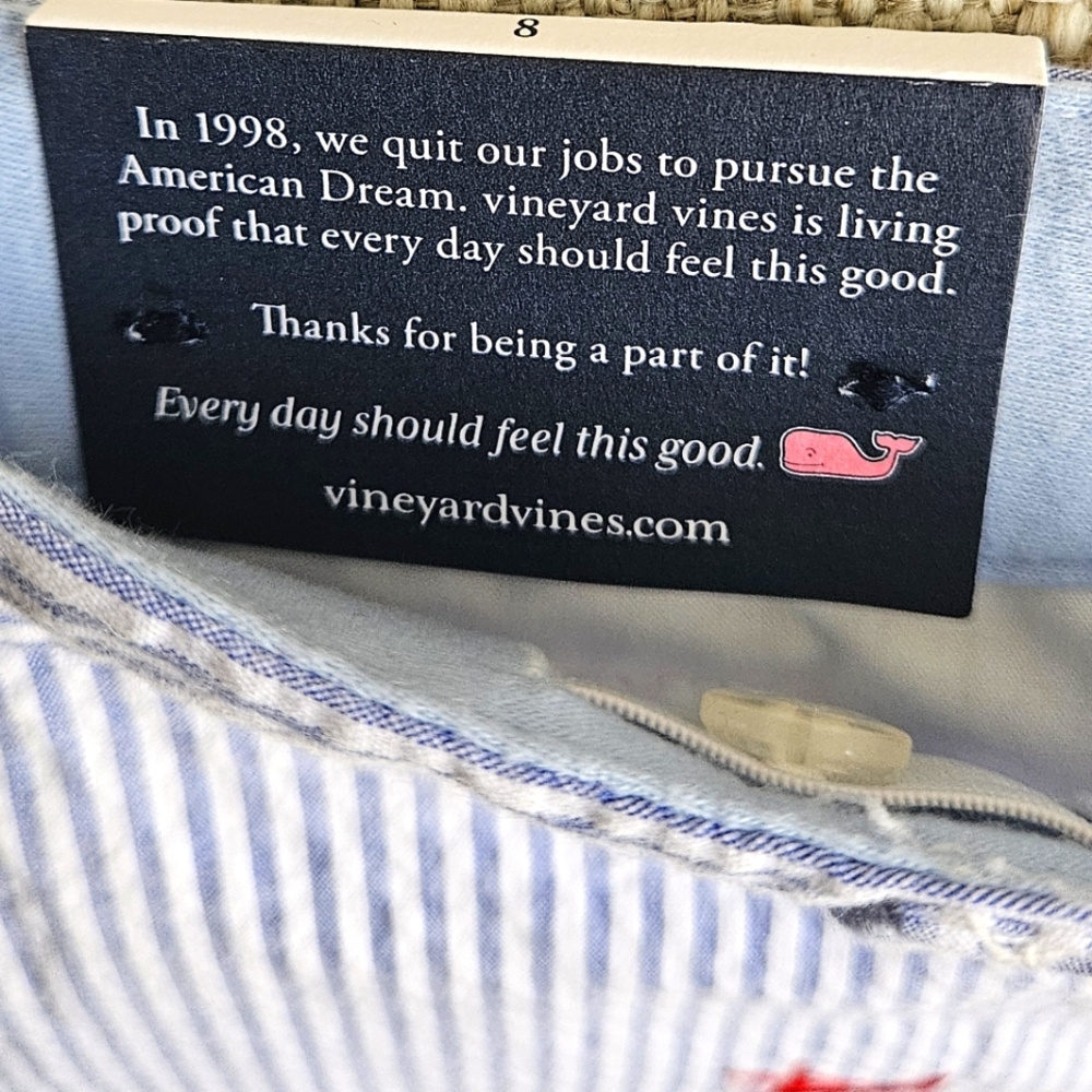 NEW Vineyard Vines Blue and White Striped Kids Shorts - Picture 8 of 12